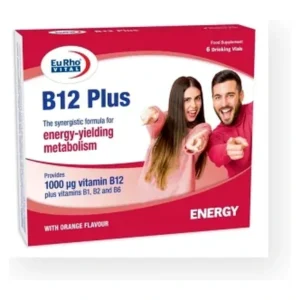 ویال خوراکی ویتامین B12 پلاس یوروویتال بسته 6 عددی