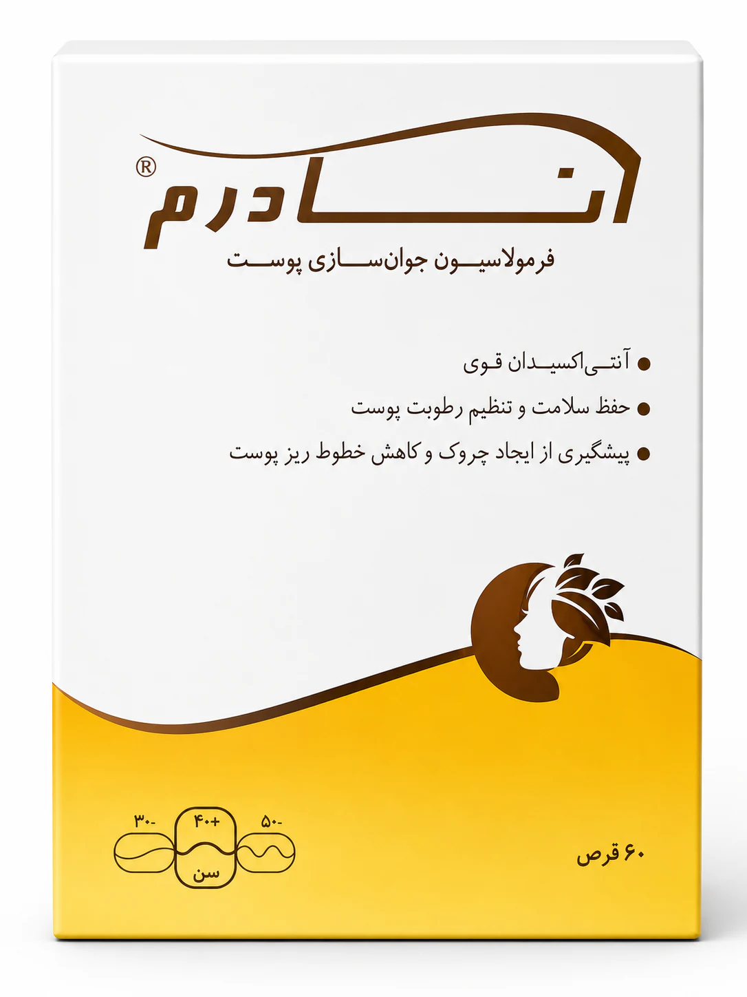 آنادرم سلامت پرمون امین قرص 60 عددی
