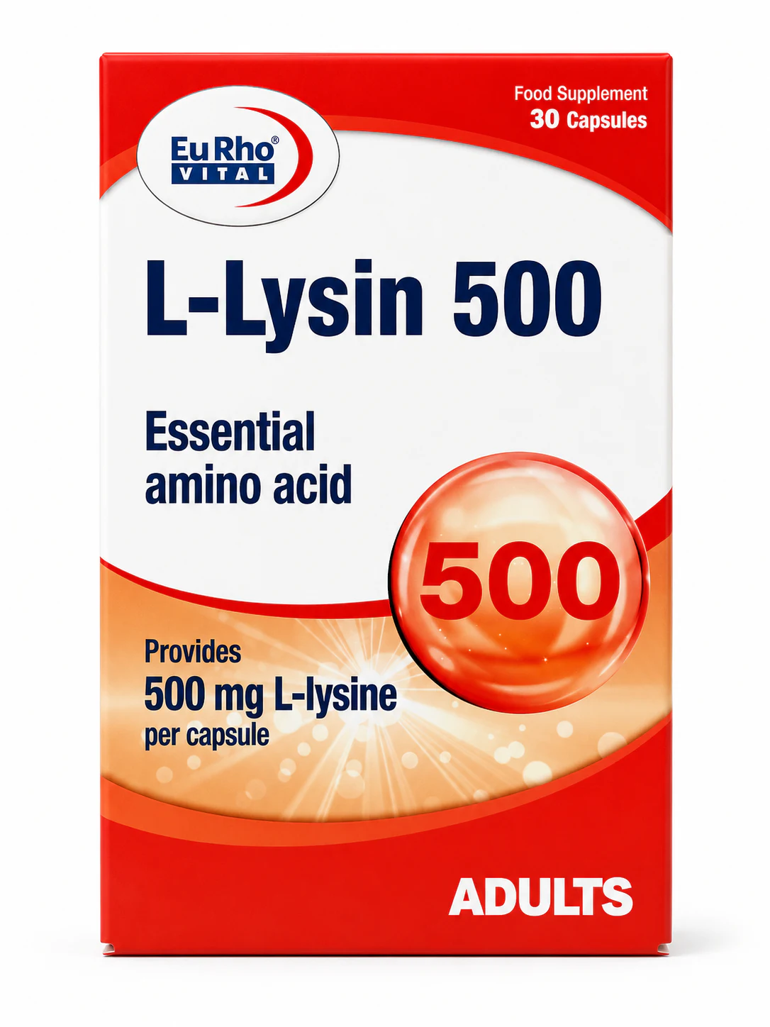 ال لیزین 500 میلی‌گرم یوروویتال کپسول 30 عددی