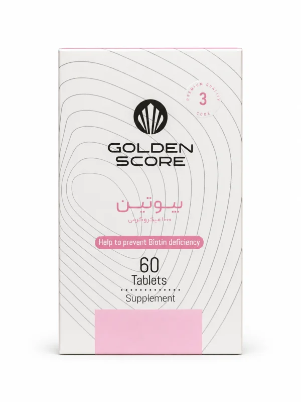 بیوتین 1000 میکروگرم گلدن اسکور قرص 60 عددی