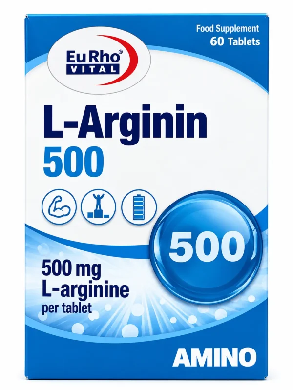 ال-آرژینین 500 میلی‌گرم یوروویتال قرص 60 عددی